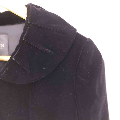 ランバンコレクション LANVIN COLLECTION タックデザイン ベルベット ジャケット レディース 38