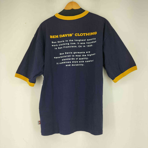 ベンデイビス BEN DAVIS S/S ロゴ刺繍 リンガーTシャツ メンズ JPN:XL