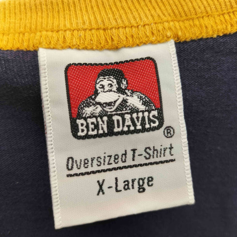 ベンデイビス BEN DAVIS S/S ロゴ刺繍 リンガーTシャツ メンズ JPN:XL