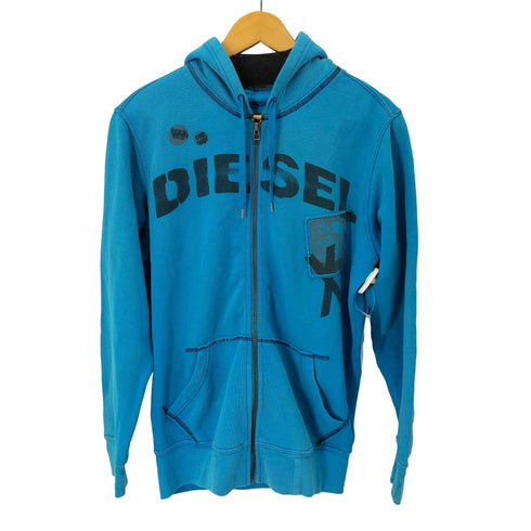 ディーゼル DIESEL ロゴプリントジップアップフーディー メンズ import:S