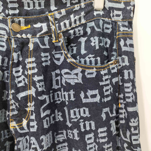 レフラー Leflah 総柄ストレッチデニムパンツ メンズ JPN:L