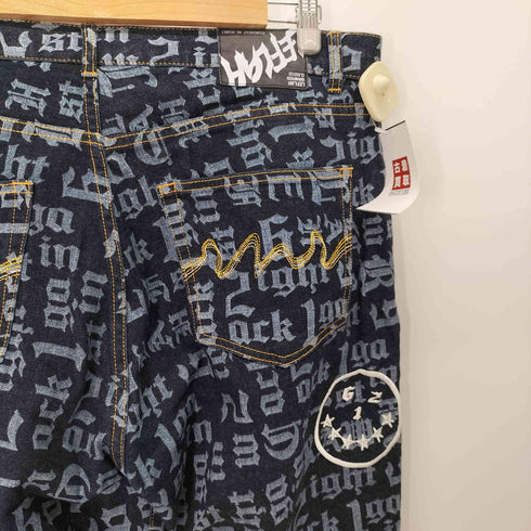 レフラー Leflah 総柄ストレッチデニムパンツ メンズ JPN:L