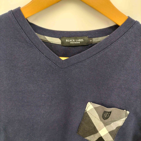 ブラックレーベルクレストブリッジ BLACK LABEL CRESTBRIDGE ロゴ刺繍 ポケット Vネック S/S Tシャツ メンズ JPN:S