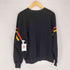 80s USA製 フロントキャラクターフロッキープリントラグランスウェット メンズ JPN:XL