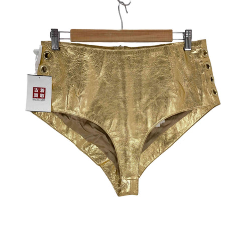 エイチアンドエム H&M アイレットディティールレザーミニショートパンツ レディース 42