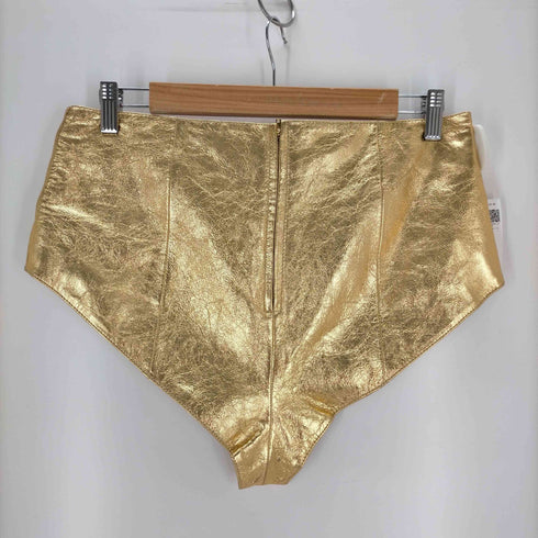 エイチアンドエム H&M アイレットディティールレザーミニショートパンツ レディース 42
