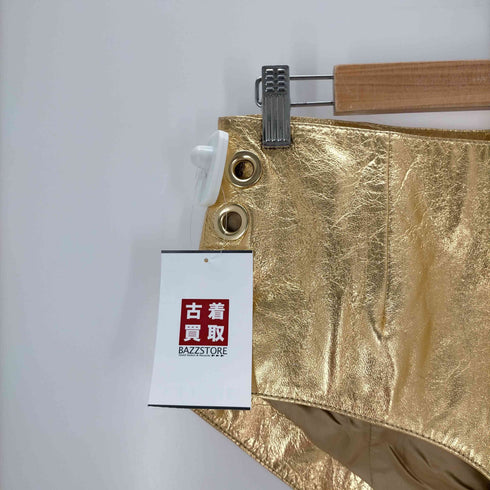 エイチアンドエム H&M アイレットディティールレザーミニショートパンツ レディース 42