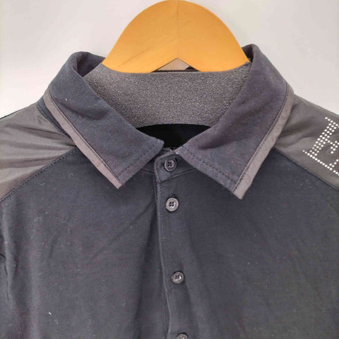 アルマーニエクスチェンジ ARMANI EXCHANGE S/S 袖ロゴプリント ヘンリーネックポロシャツ メンズ import:S