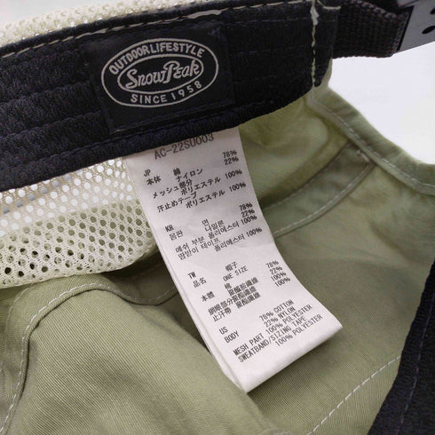 スノーピーク Snow Peak Light Mountain Cloth Cap ライト マウンテン クロス キャップ メンズ