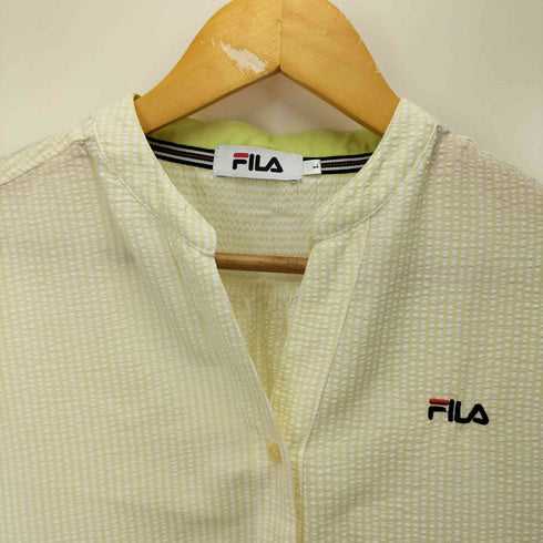 フィラ FILA シアサッカー スキッパー ストライプ シャツ ワンピース レディース import:L