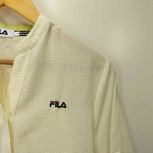 フィラ FILA シアサッカー スキッパー ストライプ シャツ ワンピース レディース import:L
