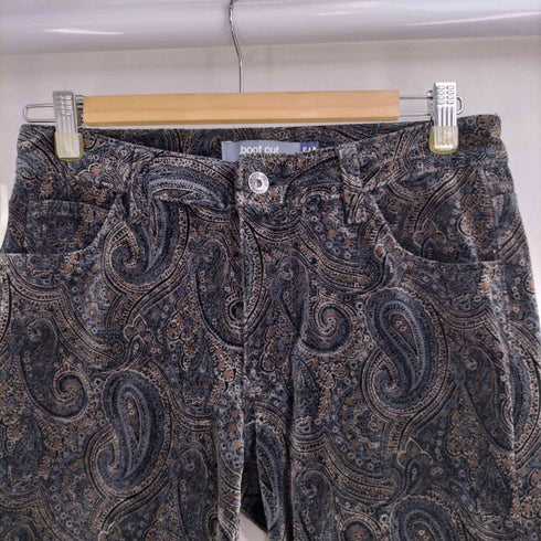 ギャップ Gap 00s boot cut stretch ペイズリー柄 ベロア ブーツカット フレア パンツ メンズ 4R