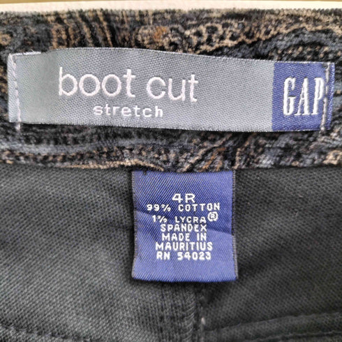 ギャップ Gap 00s boot cut stretch ペイズリー柄 ベロア ブーツカット フレア パンツ メンズ 4R