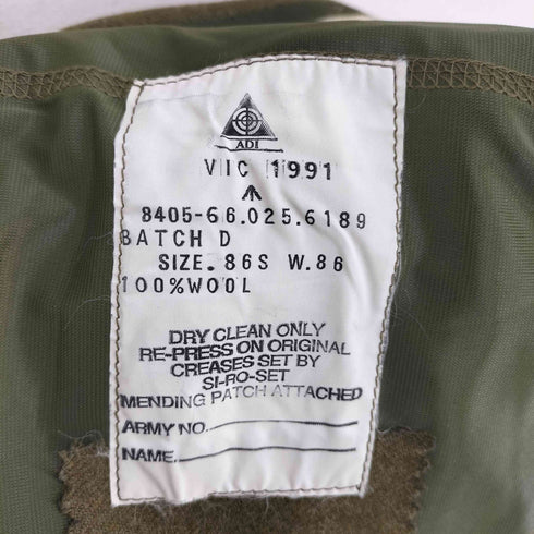 91年製 オーストラリア軍 ADI ウール100 2タック ワイド ドレス スラックス メンズ 86S W86