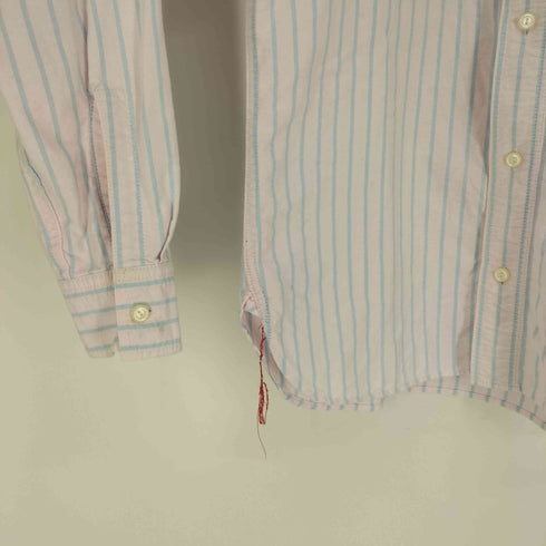 シュガーケーン SUGAR CANE アシンメトリー ガチャ ポケット L/S オックスフォード ストライプ シャツ 裾マチ付き メンズ