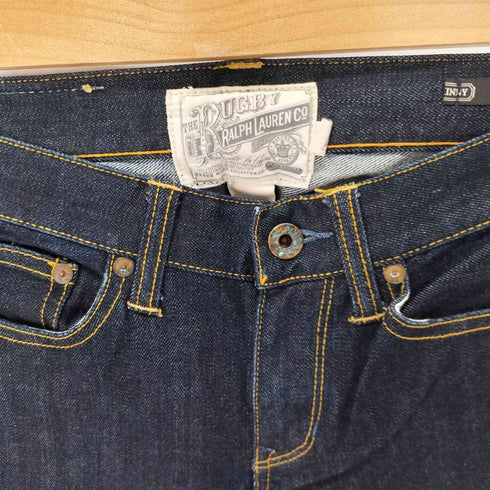 ラグビーラルフローレン Rugby Ralph Lauren super skinny ジップフライデニムパンツ レディース US:24