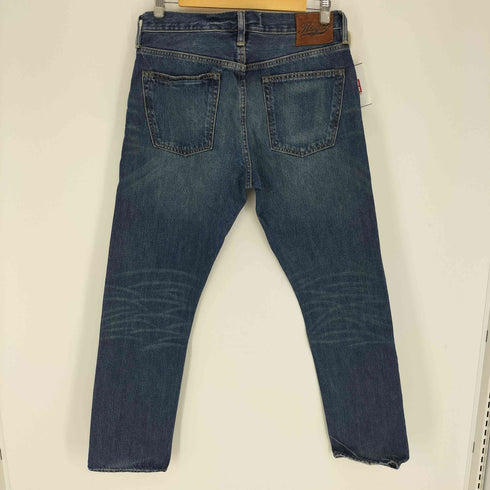 ラグビーラルフローレン Rugby Ralph Lauren メキシコ製 VINTAGE SLIM 月桂樹ボタン 革パッチ デニム パンツ 濃紺 メンズ 32×30