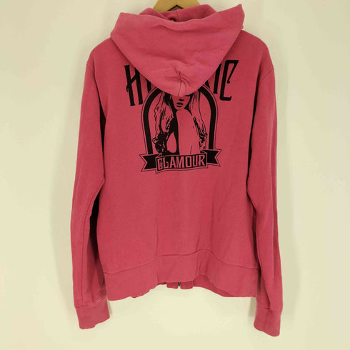 ヒステリックグラマー HYSTERIC GLAMOUR バック ヒスガール プリント ジップアップ パーカー メンズ JPN:L