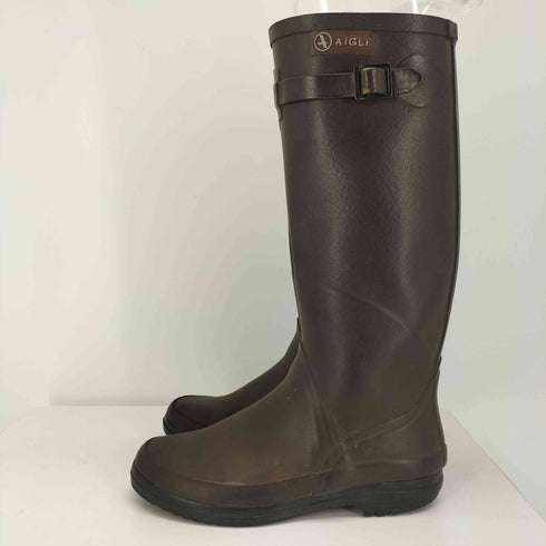 エーグル AIGLE ロゴエンボス ラバー ロングブーツ レディース 36
