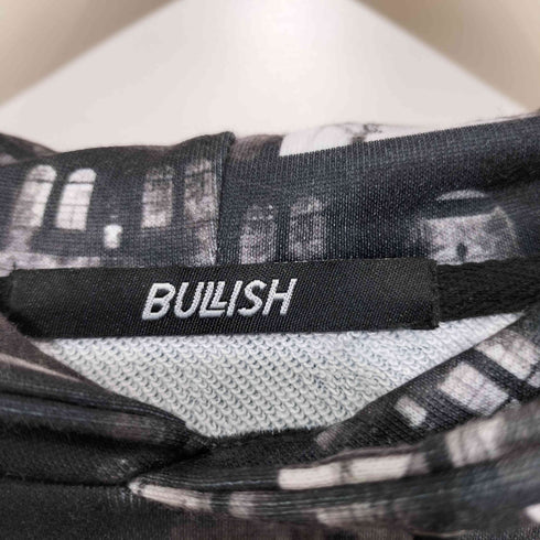 BULLISH 総柄プリントプルオーバーパーカー メンズ M