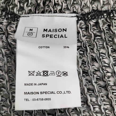 メゾンスペシャル MAISON SPECIAL 2021SS プライムオーバー メッシュクルーネックニットプルオーバー ドライタッチ メンズ EUR:46