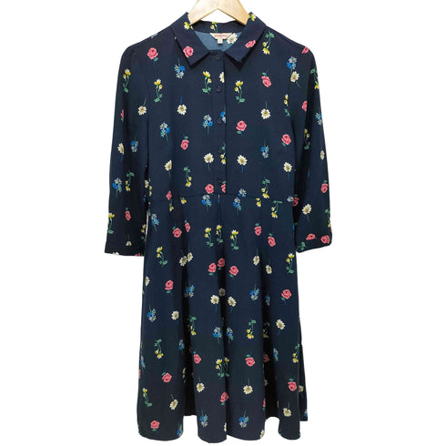 キャスキッドソン Cath Kidston 花柄 L/S ミディアム シャツワンピース レディース US:8