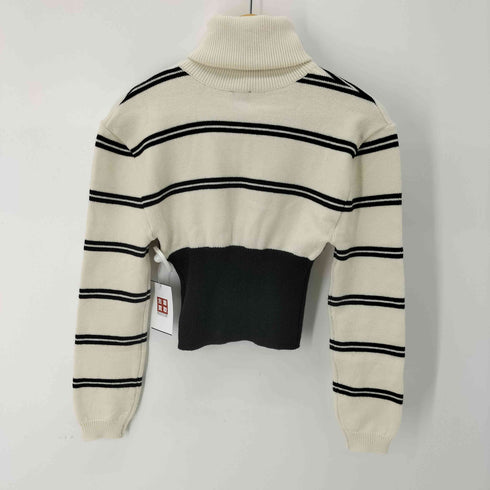 スタイルナンダ STYLENANDA ハイネックボーダーニット レディース