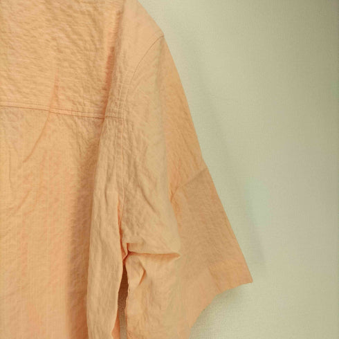 ザラ ZARA シアサッカー開襟シャツ メンズ import:L
