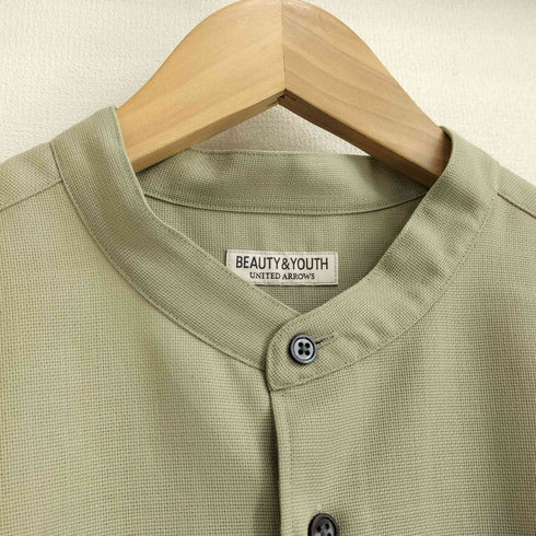 ビューティーアンドユースユナイテッドアローズ BEAUTY & YOUTH UNITED ARROWS BY ウーステッド バンドカラー シャツ メンズ M