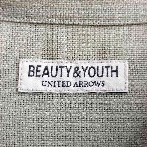 ビューティーアンドユースユナイテッドアローズ BEAUTY & YOUTH UNITED ARROWS BY ウーステッド バンドカラー シャツ メンズ M