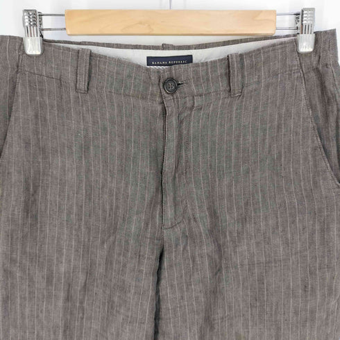 バナナリパブリック BANANA REPUBLIC ストライプ リネン スラックスパンツ メンズ 31