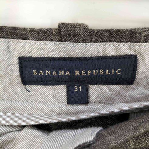 バナナリパブリック BANANA REPUBLIC ストライプ リネン スラックスパンツ メンズ 31