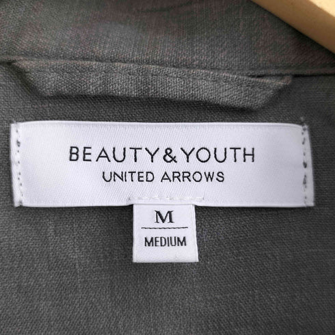 ビューティーアンドユースユナイテッドアローズ BEAUTY & YOUTH UNITED ARROWS BY リネン ノーボタン シャツ メンズ JPN:M