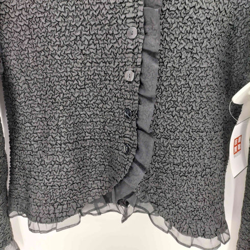 スペッシオ SPECCHIO プリーツ ポップコーン シアー L/S シャツ ブラウス レディース