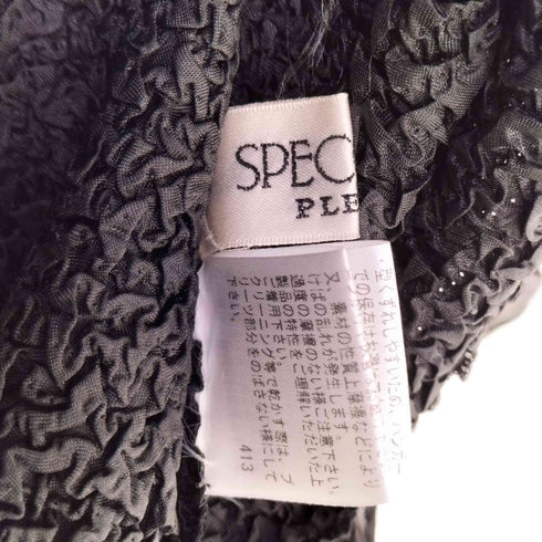 スペッシオ SPECCHIO プリーツ ポップコーン シアー L/S シャツ ブラウス レディース