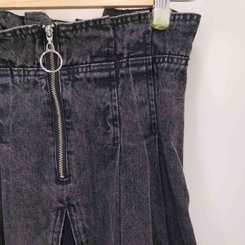 チャオパニック Ciaopanic 23SS シフォンプリーツ切替裾ステッチデニムスカート レディース FREE