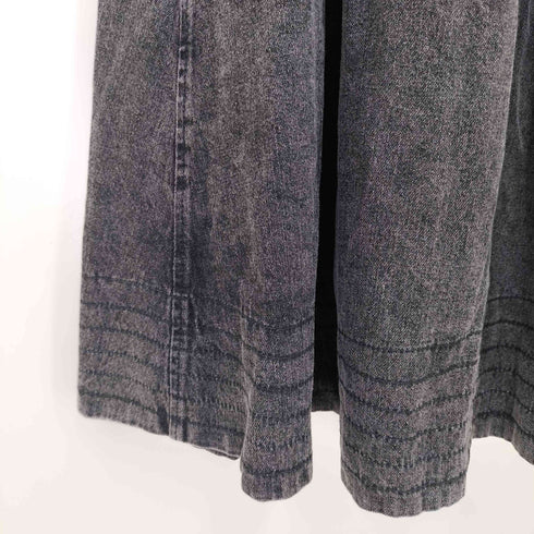 チャオパニック Ciaopanic 23SS シフォンプリーツ切替裾ステッチデニムスカート レディース FREE