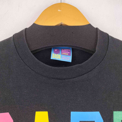 アベイシングエイプ A BATHING APE 00s BUSY WORKS マルチカラー プリントクルーネックTシャツ メンズ JPN:L