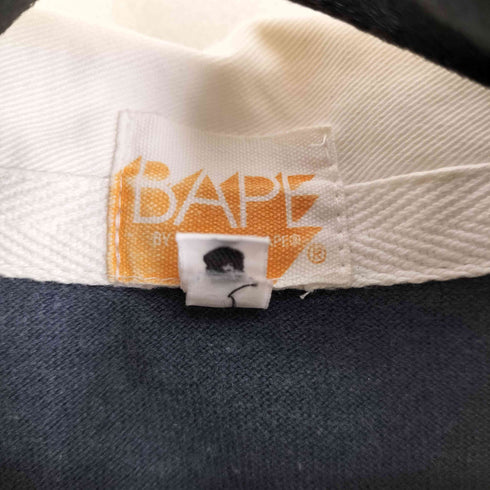 アベイシングエイプ A BATHING APE 00s 猿ワッペン マルチカラーポロシャツ メンズ JPN:L