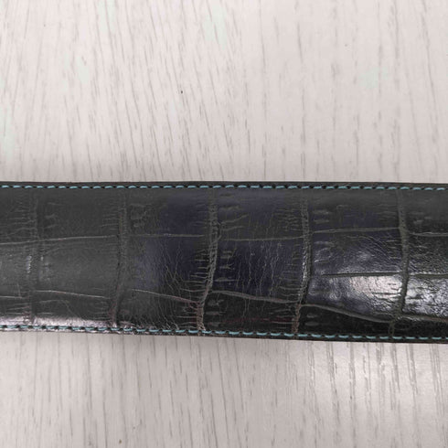 MADE IN ITALY クロコレザーベルト レディース