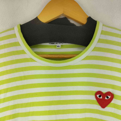 プレイコムデギャルソン PLAY COMME des GARCONS ハートワッペン ボーダー L/S Tシャツ メンズ JPN:XL