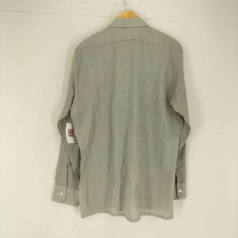 TOP FASHION 60s 襟芯 ポリ ウール フロントポケット長袖シャツ メンズ JPN:42