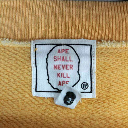 アベイシングエイプ A BATHING APE 90~00s サルプリント ラグランスウェット メンズ JPN:L
