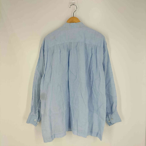 イッセイミヤケ ISSEY MIYAKE 90s 黒タグ 比翼 ラミー リネン バンドカラー シャツ メンズ JPN:M