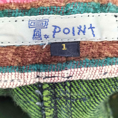 t*point インディゴ染め 裾ボタンデニムパンツ レディース 1
