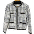 ザラ ZARA ツイードノーカラージャケット レディース import:M