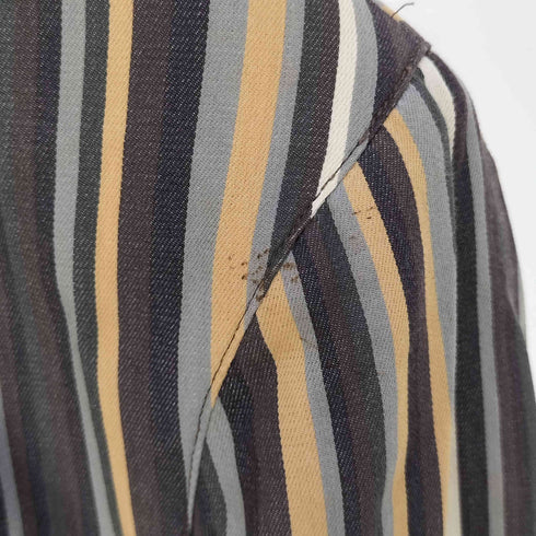 イッセイミヤケ ISSEY MIYAKE 91SS 黒タグ マルチストライプ ポケット ディテール 3B テーラードジャケット メンズ JPN:L