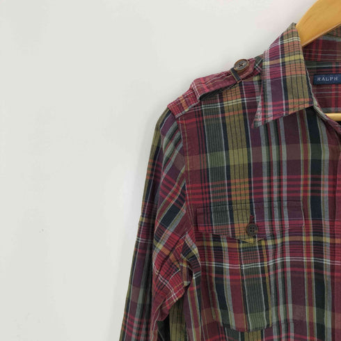 ラルフローレン RALPH LAUREN マドラスチェック エポレット L/S シャツ メンズ 5F
