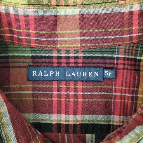 ラルフローレン RALPH LAUREN マドラスチェック エポレット L/S シャツ メンズ 5F