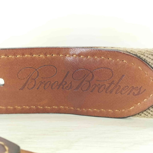 ブルックスブラザーズ BROOKS BROTHERS ゴム レザー 切替ベルト メンズ 36